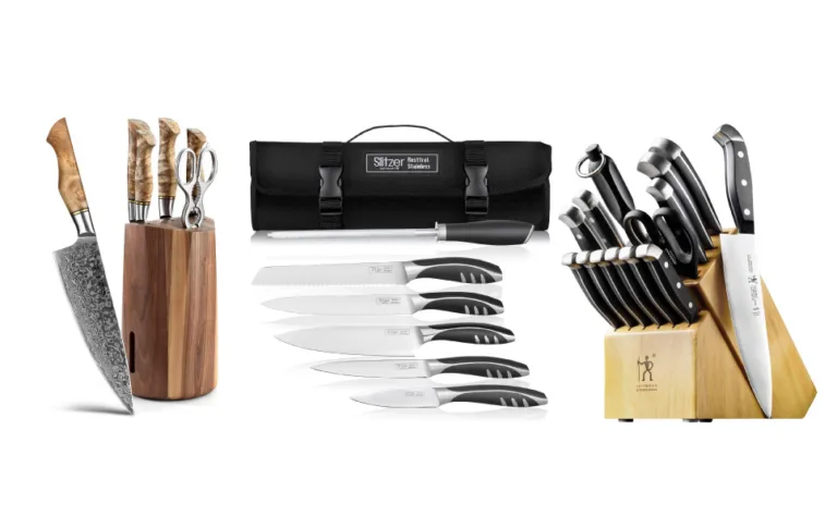 chef knife set with case