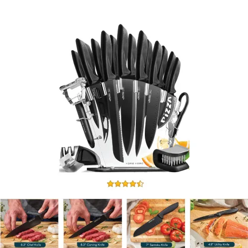 professional chef knife set with case