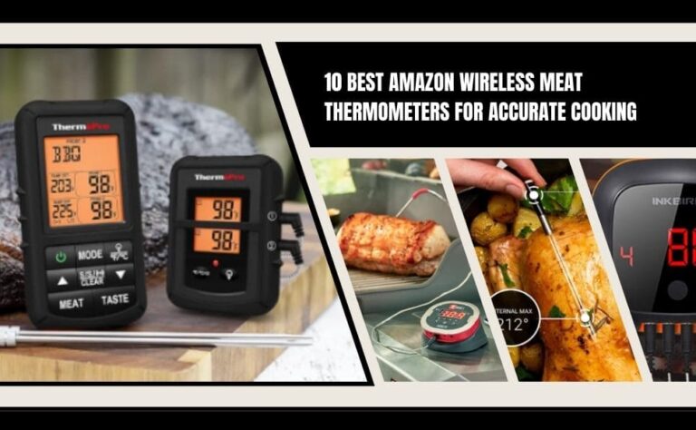 Image of the top 4 wireless meat thermometers on Amazon for precise cooking results.