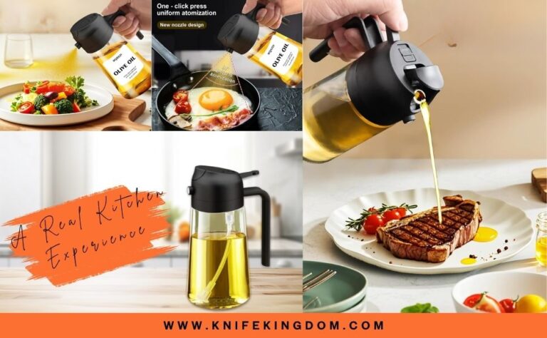 2-in-1 Glass Oil Sprayer and Dispenser, 470ml, showcasing a modern kitchen tool for cooking and flavor enhancement.